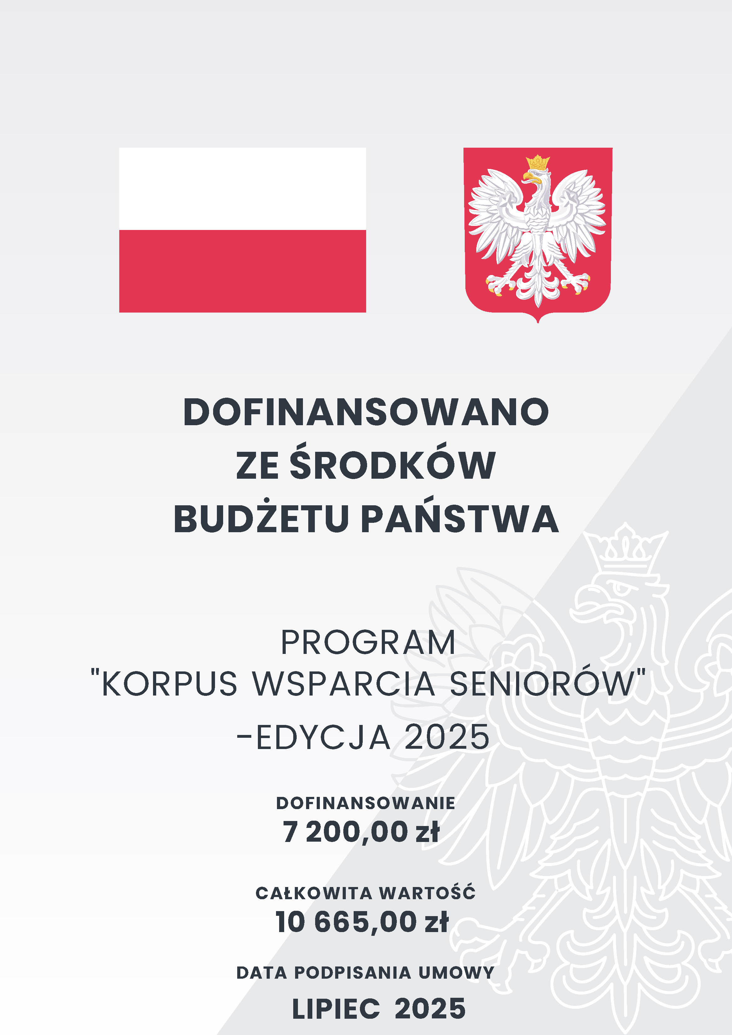 Plakat programu Korpus Wsparcia Seniorów